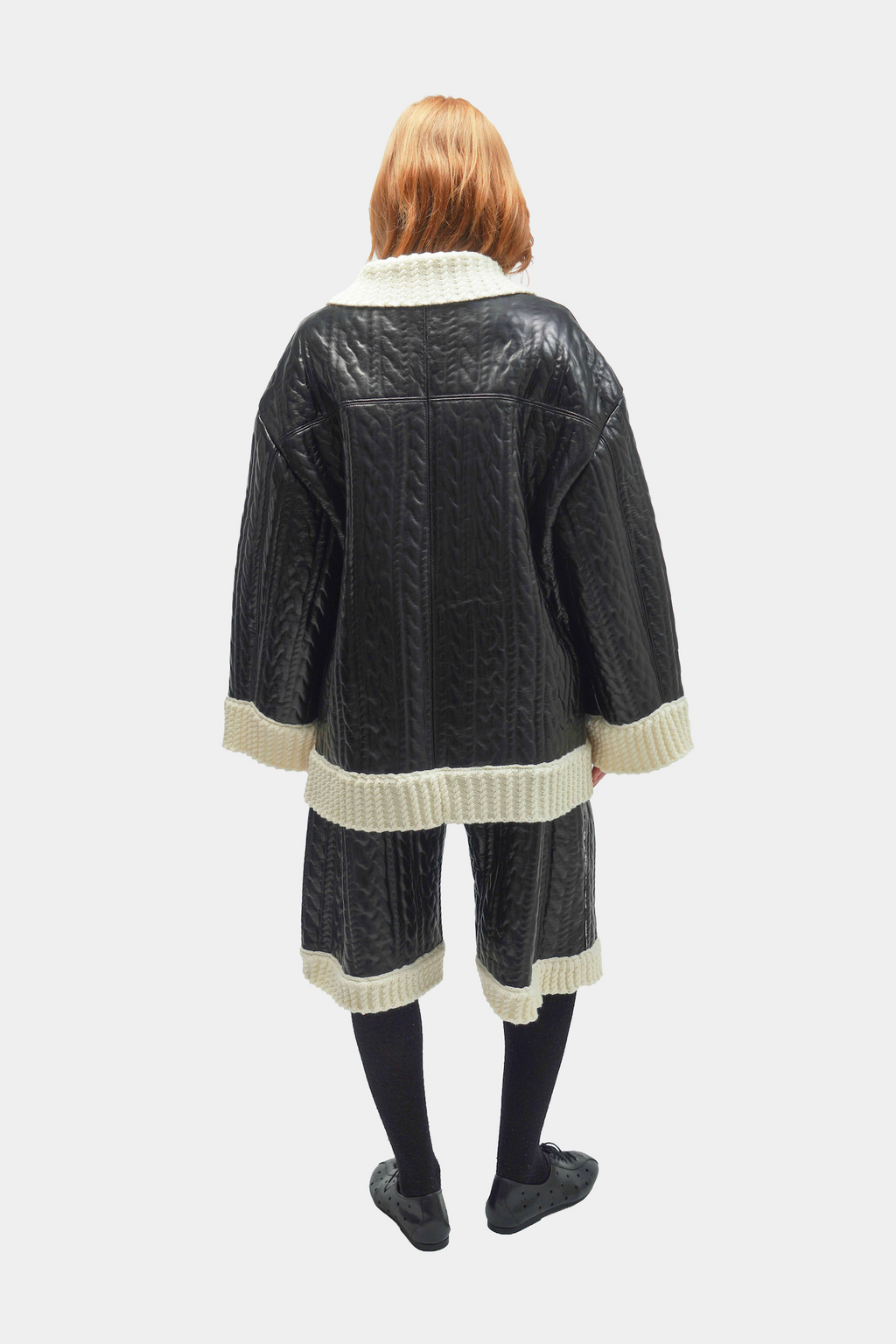 VESTE CUIR ET MAILLE À BRANDENBOURGS