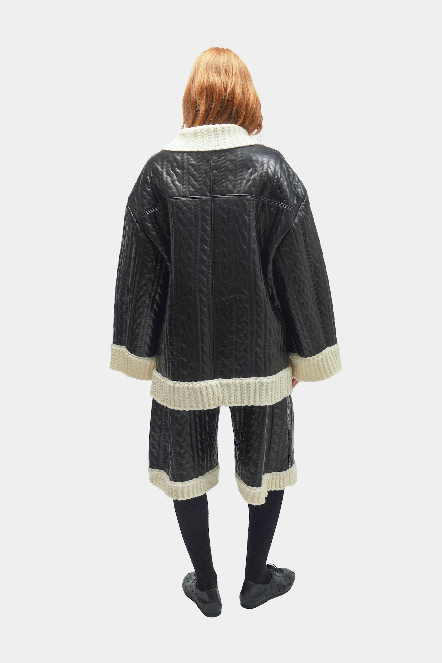 VESTE CUIR ET MAILLE À BRANDENBOURGS