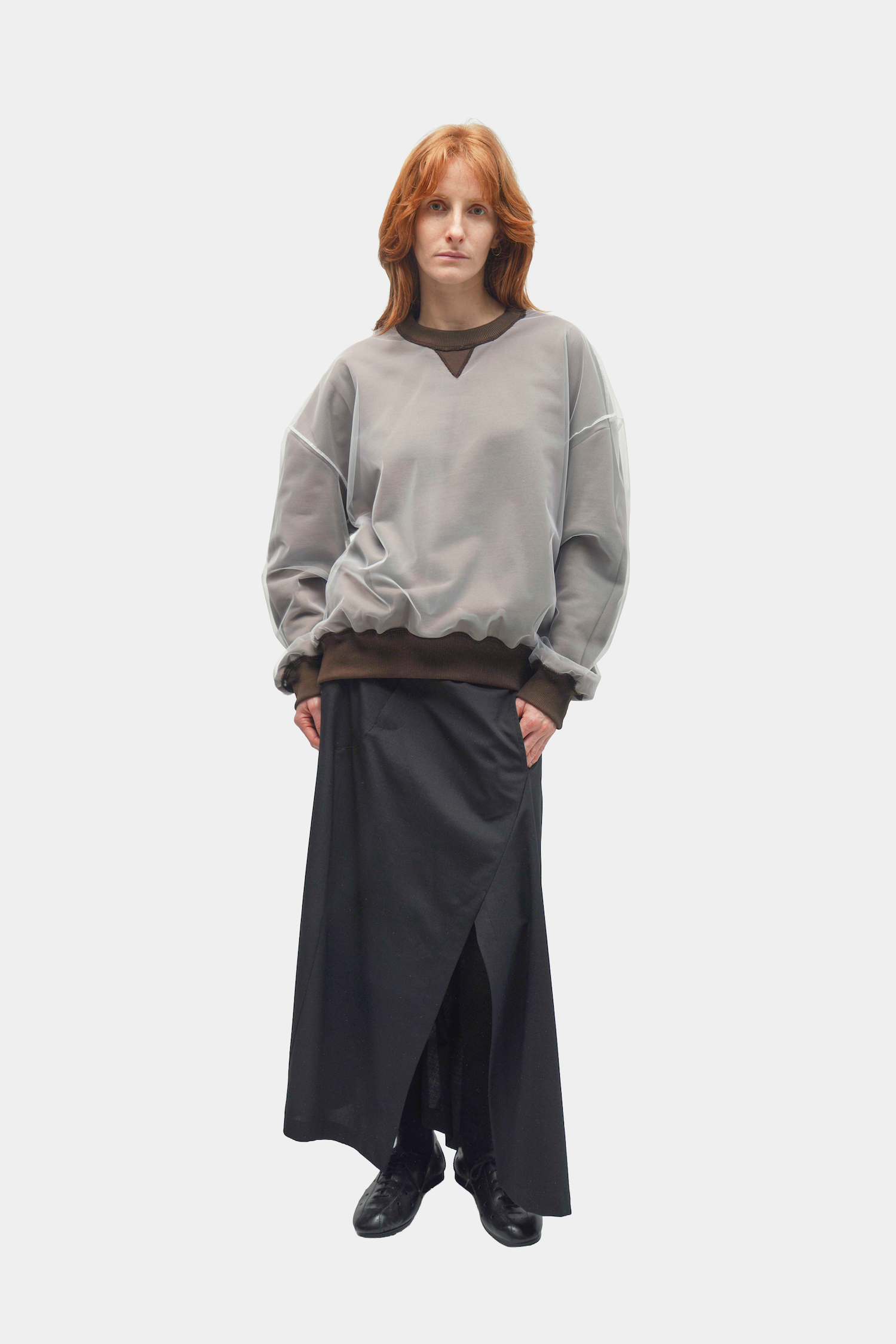 PULL EN MOLLETON TULLE