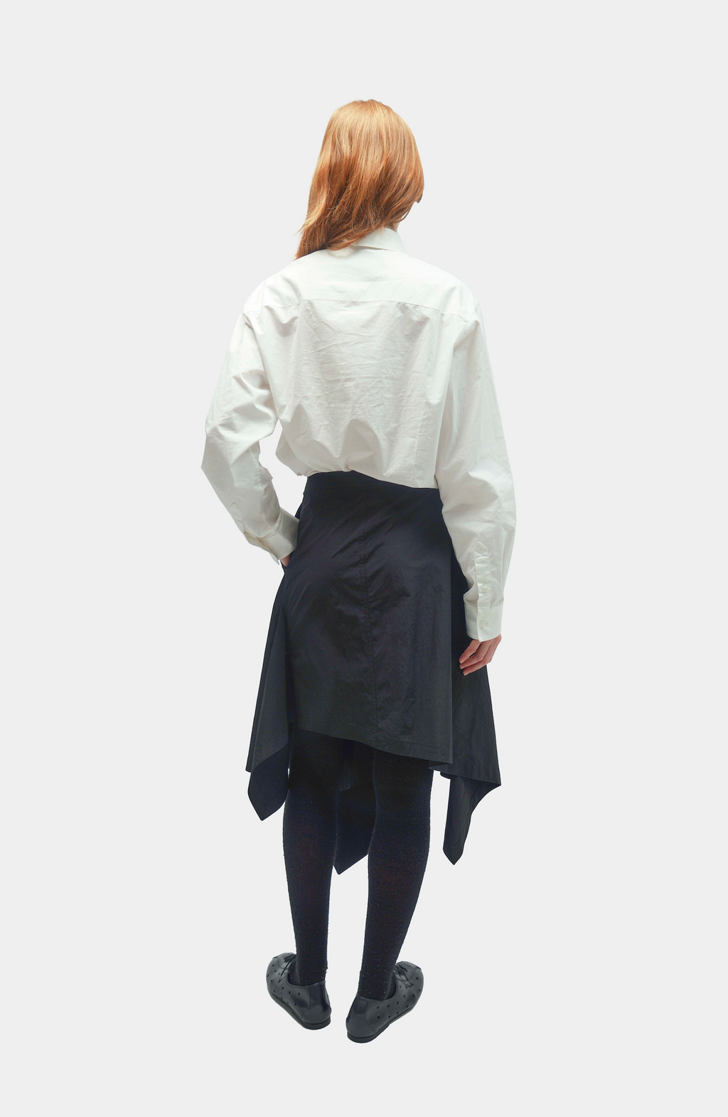 JUPE MIDI EN NYLON