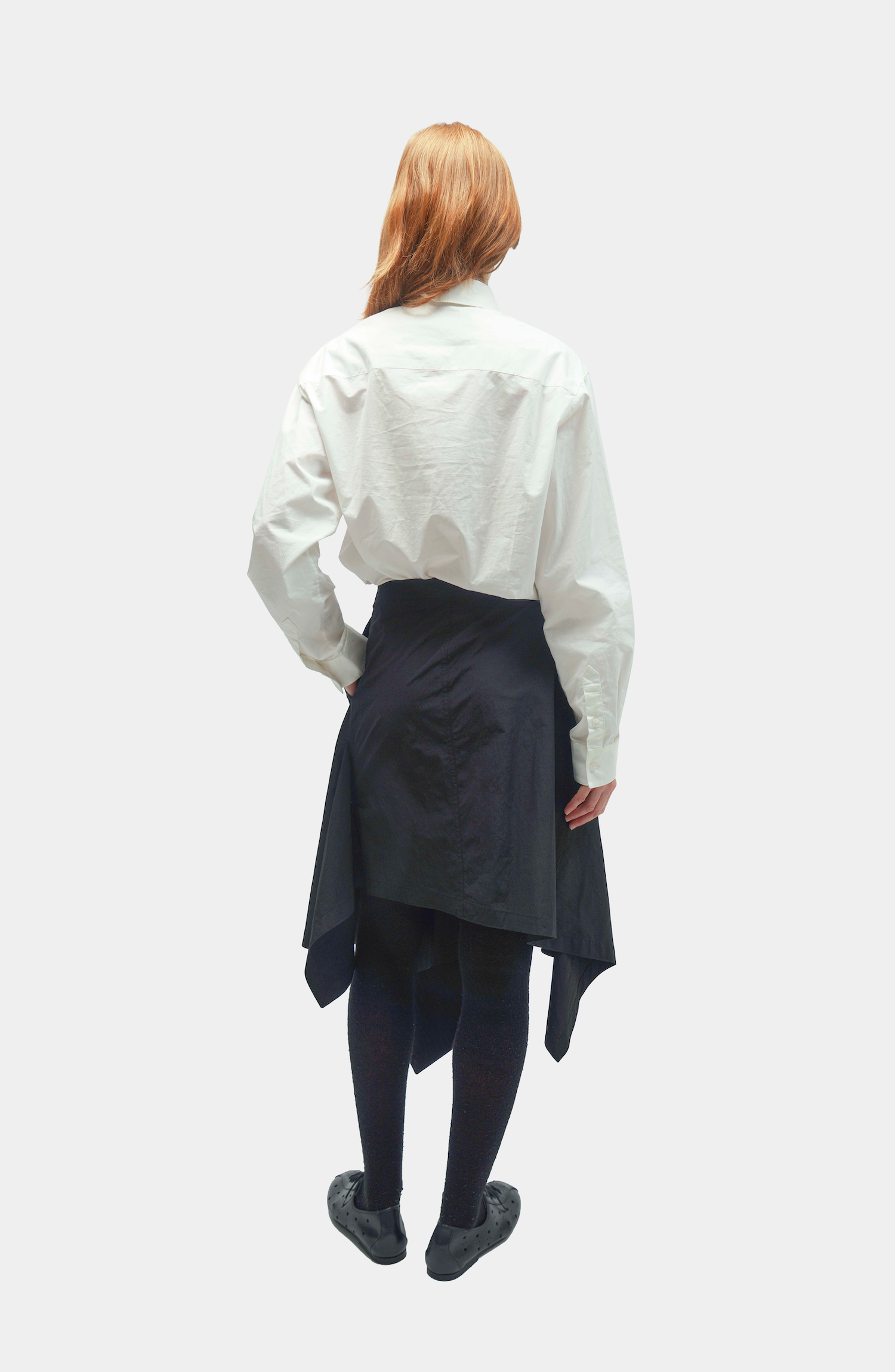 JUPE MIDI EN NYLON