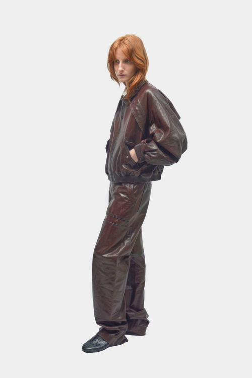 CARGO LEATHER JACKET